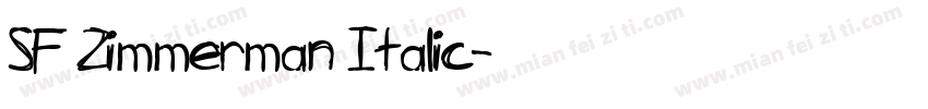 SF Zimmerman Italic字体转换